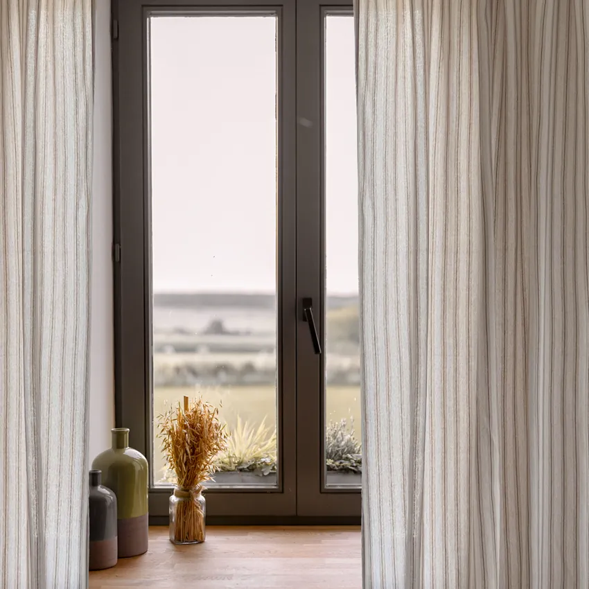 Recycled Curtain Panel 2-pack Antonia, Linen/White