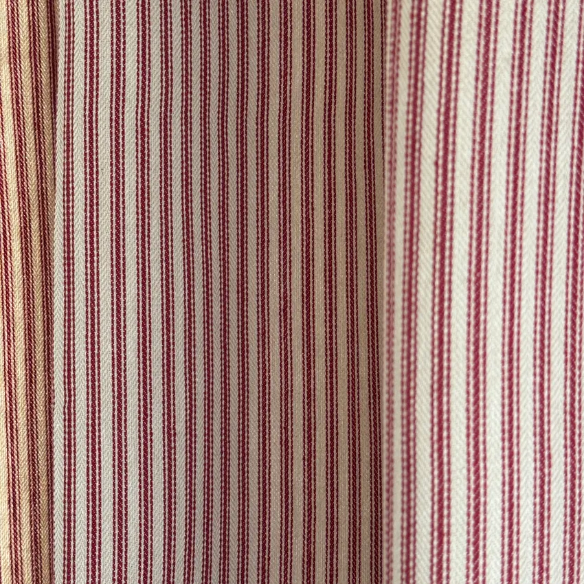 Recycled Curtain Panel 2-pack Lina, Dark Red/Linen