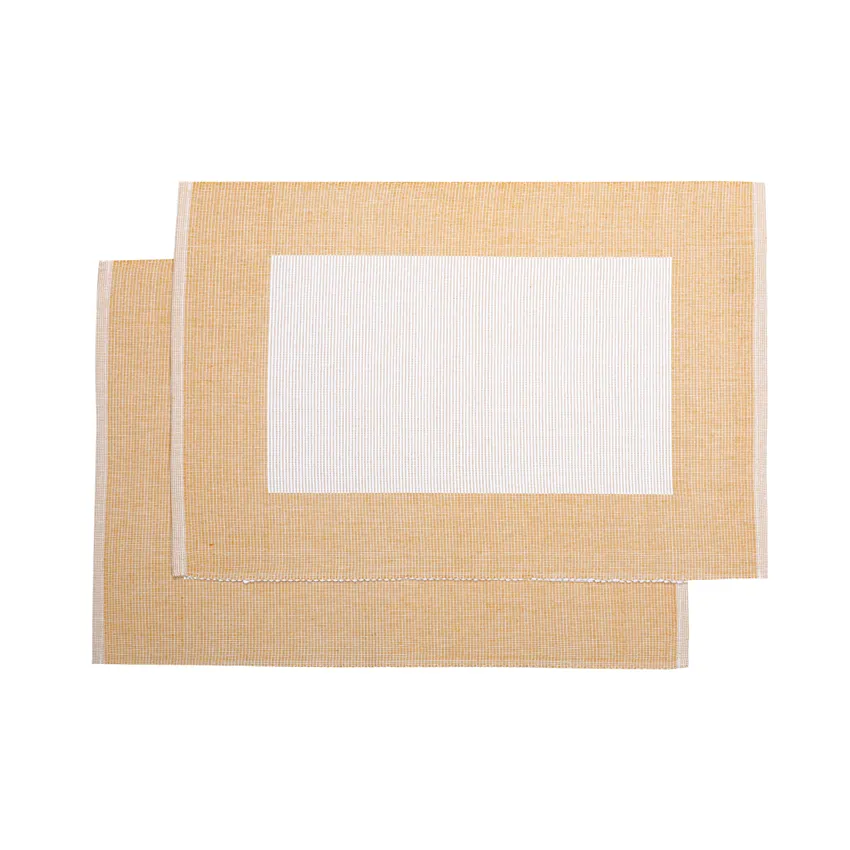 Recycled Placemat 2-pack Poppy, Yellow/White