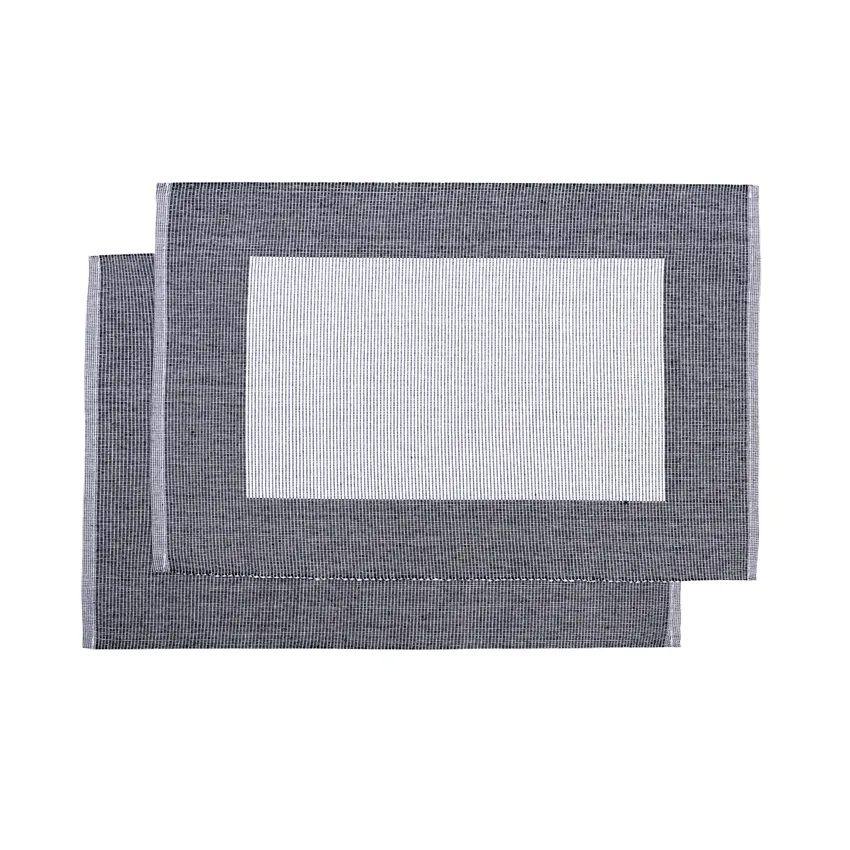 Recycled Placemat 2-pack Poppy, Black/White
