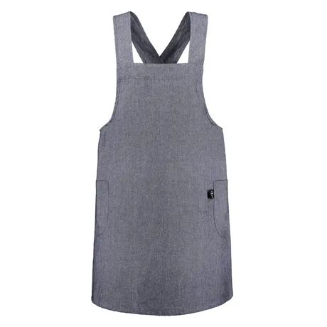 Recycled Apron Helen, Navy Blue/White