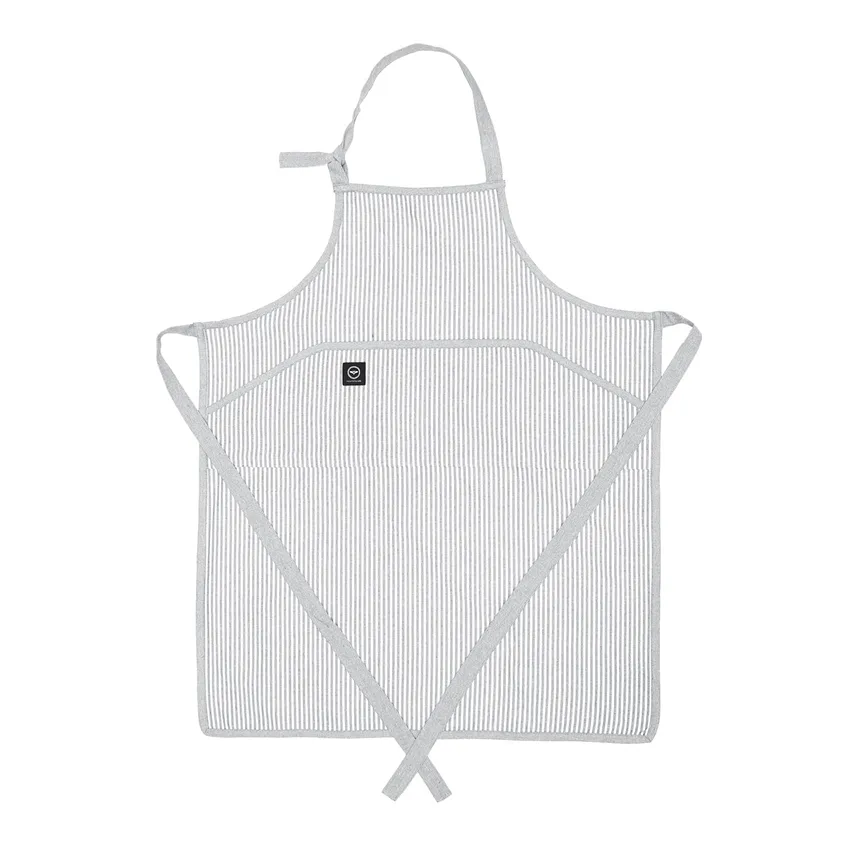 Recycled Apron Stina, Grey/White