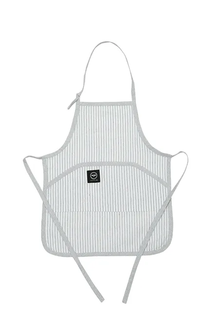 Recycled Childen's Apron Stina, Grey/White