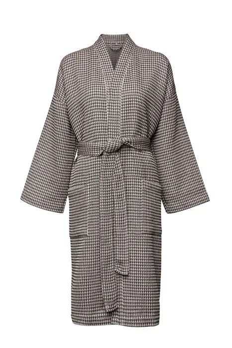 Recycled Bathrobe Wilma, Brown/Beige