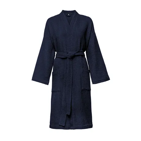Recycled Bathrobe Wilma, Navy Blue