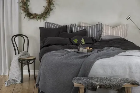 Recycled Bedspread Rasmus, Grey