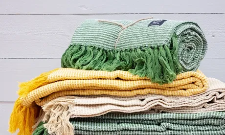 Recycled Blanket Valter, Linen/Beige