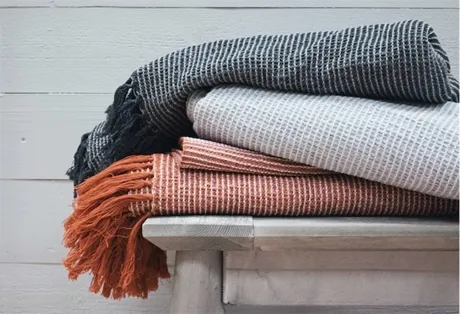 Recycled Blanket Valter, Dark Grey/Grey