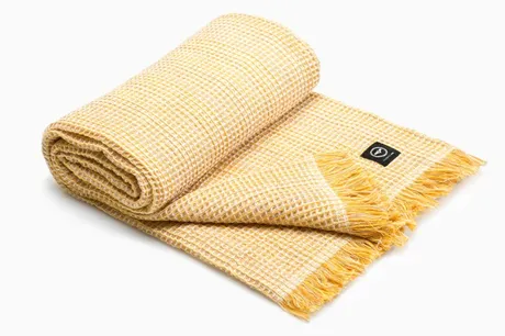 Recycled Blanket Vilhelmina, Light Yellow Multi