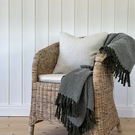Recycled Cushion Cover Gunnar, Ecru/Beige