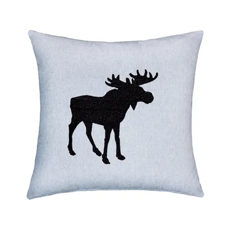 Recycled Cushion Cover Helge, Grey/White