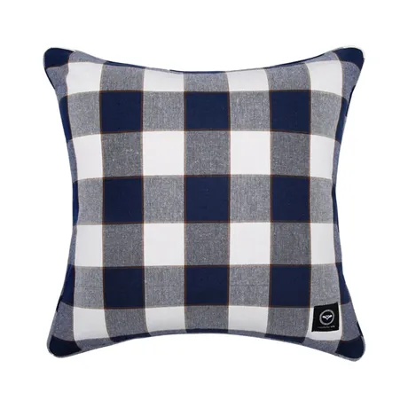 Recycled Cushion Cover Ted, Navy Blue/Beige