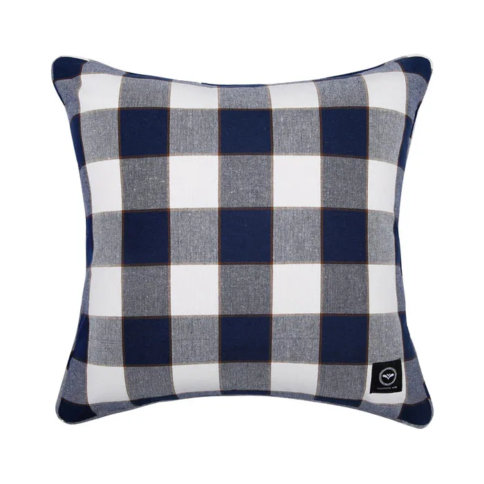 Recycled Cushion Cover Ted, Navy Blue/Beige