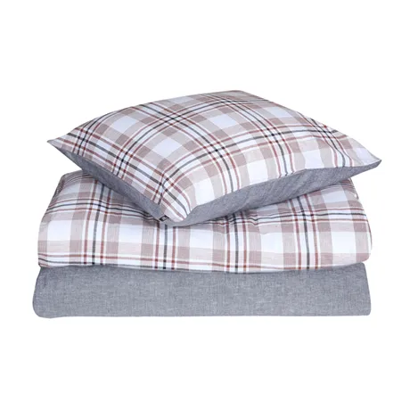 Duvet Cover Set 2-parts Henning, Rust/Navy Blue
