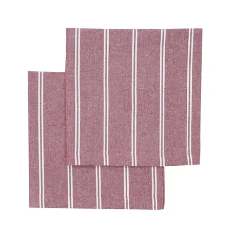 Recycled Napkin 2-pack Agda, Dark Red/Beige