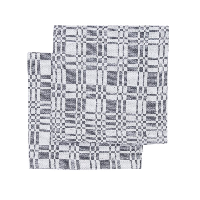 Recycled Napkin 2-pack Lilly, Navy Blue/Beige