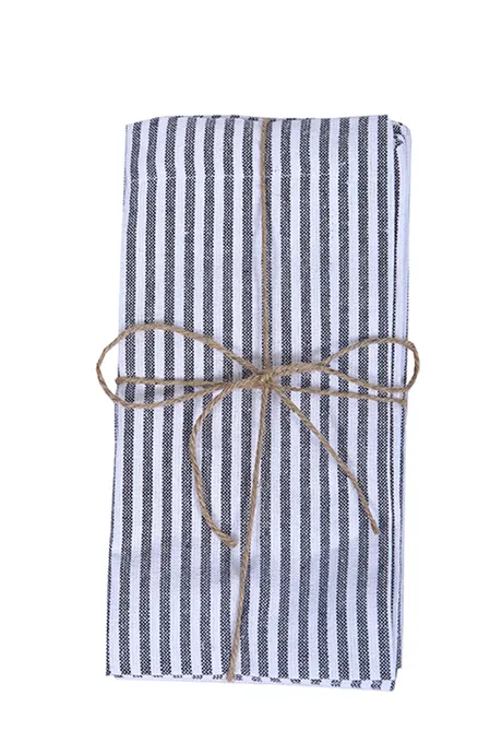 Recycled Napkin 2-pack Stina, Dark Grey/White