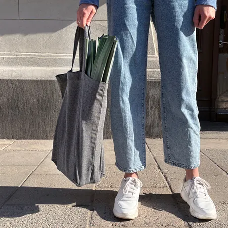 Recycled Shopping Bag Klas, Dark Grey/Grey