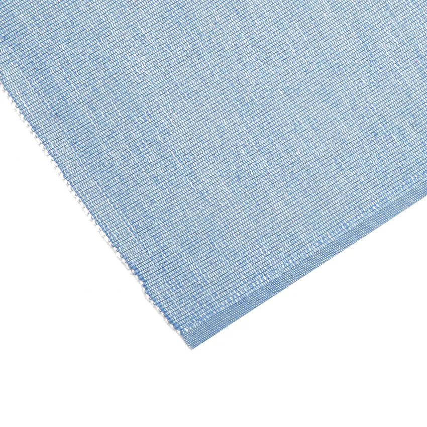 Recycled Table Runner Elin, Light Blue/White