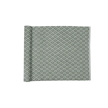 Recycled Table Runner Ella, Olive Green/Beige