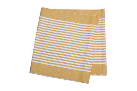 Recycled Table Runner Kajsa, Yellow/White