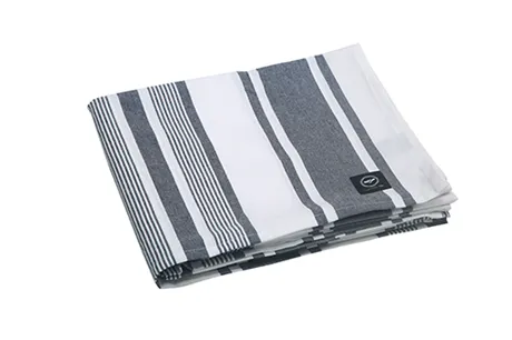 Recycled Wipeable Tablecloth Knut, Navy Blue/White