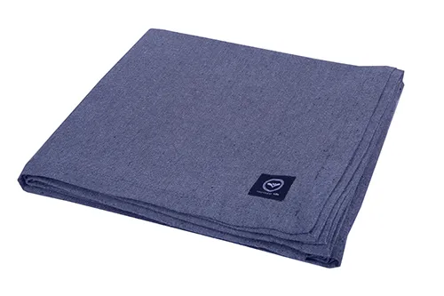 Recycled Tablecloth Elin, Navy Blue/White