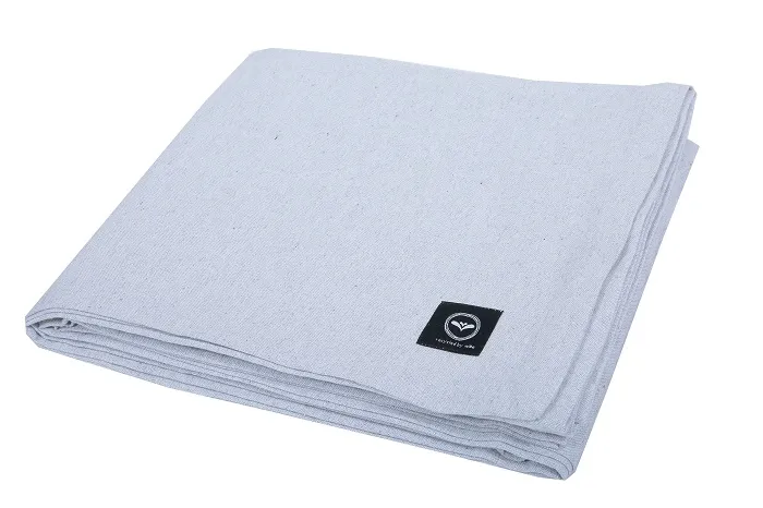 Recycled Tablecloth Elin, Light Grey/White