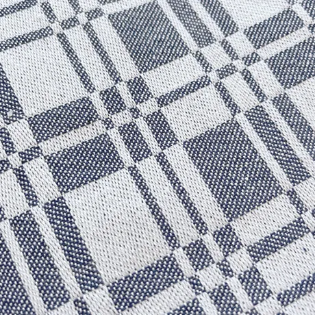 Recycled Tablecloth Lilly, Navy Blue/Beige