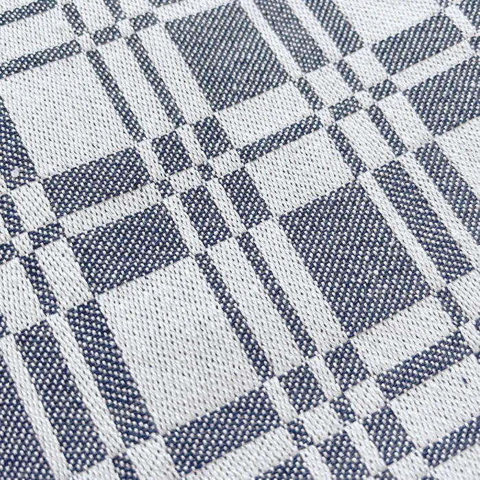 Recycled Tablecloth Lilly, Navy Blue/Beige