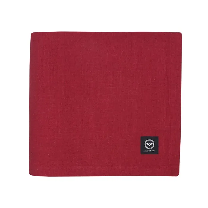 Recycled Tablecloth Meja, Dark Red