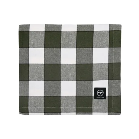 Recycled Tablecloth Ted, Olive Green/Beige