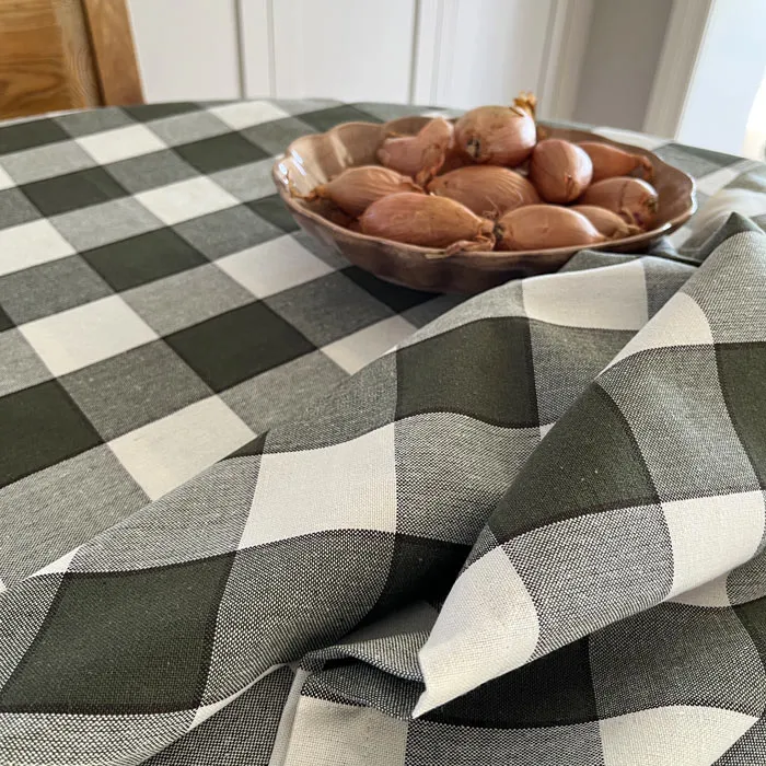 Recycled Tablecloth Ted, Olive Green/Beige