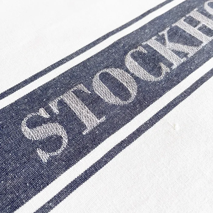 Tea Towel Stockholm, Navy Blue/White
