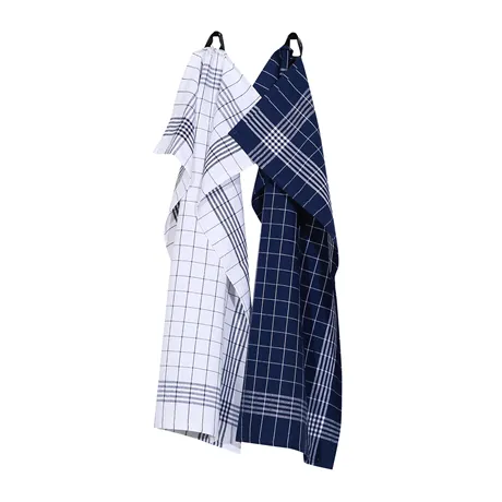 Recycled Tea Towel 2-pack Astrid, Navy Blue/White