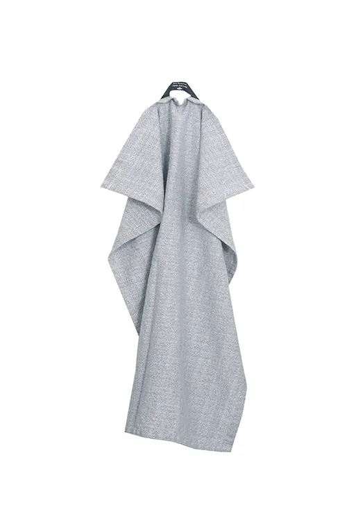 Recycled Tea Towel Meja, Light Grey/White