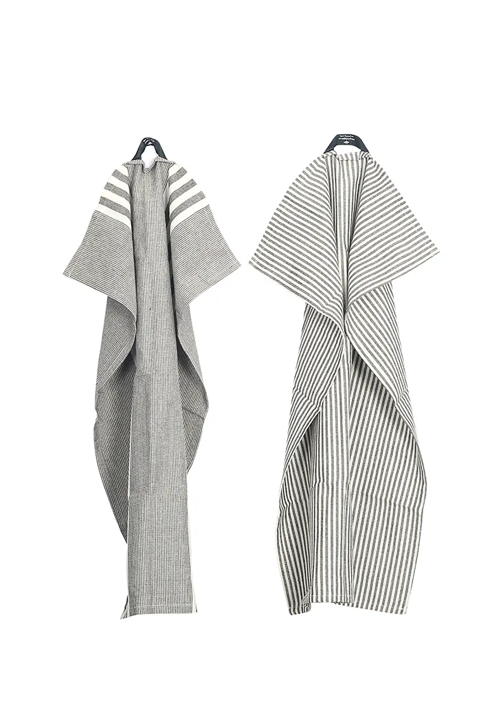 Recycled Tea Towel 2-pack Ronja and Robin, Light Brown/Beige