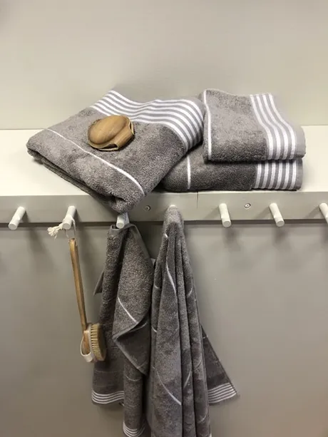 Hand Towel Kungshamn, Bamboo, Grey/White