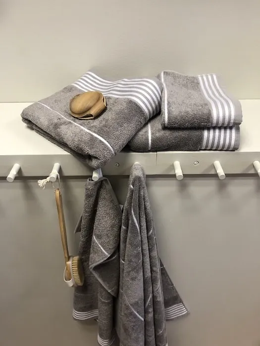 Hand Towel Kungshamn, Bamboo, Grey/White