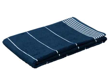 Hand Towel Kungshamn, Bamboo, Navy Blue/White
