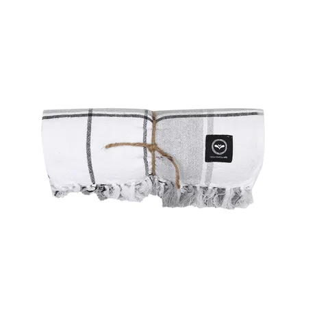 Recycled Blanket Julius, Grey/White