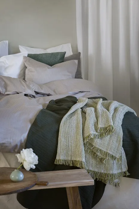 Recycled Blanket Vilhelmina, Green Multi