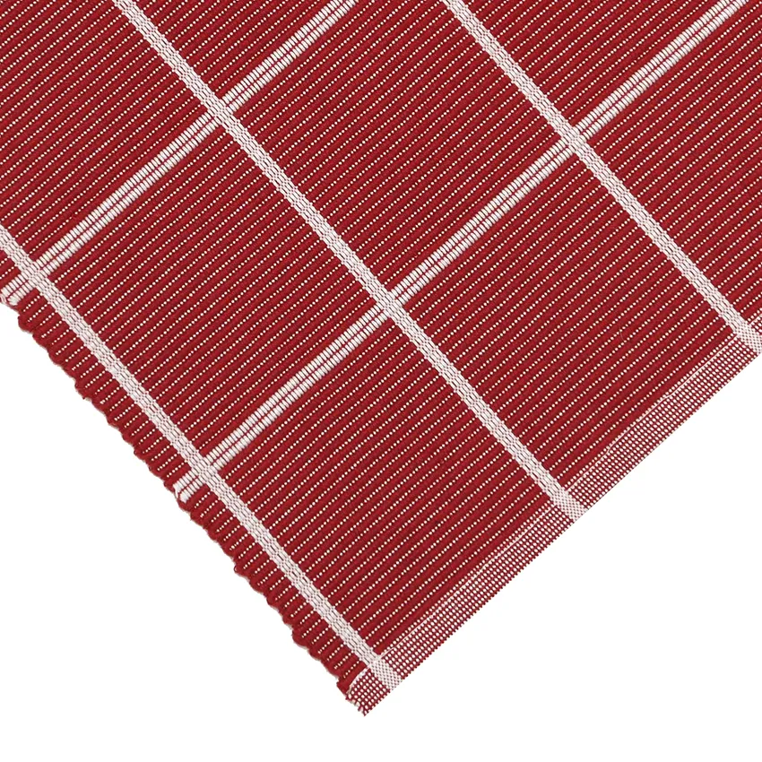 Recycled Table Runner Alexander, Dark Red/Beige