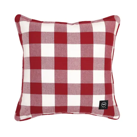Recycled Cushion Cover Ted, Dark Red/Beige