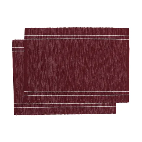 Recycled Placemat 2-pack Rune, Burgundy/Ecru