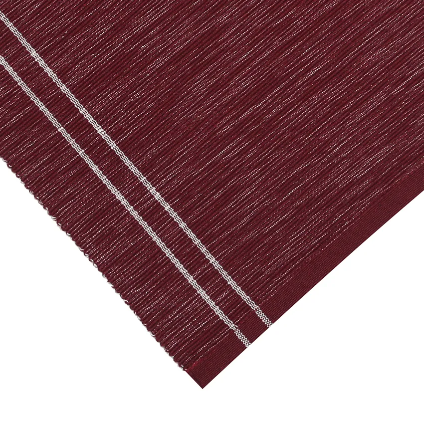 Recycled Table Runner Rune, Burgundy/Ecru