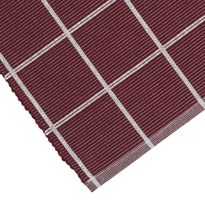 Recycled Table Runner Alexander, Burgundy/Ecru