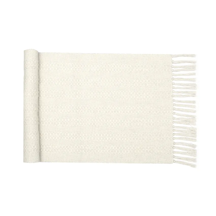 Recycled Table Runner Noa, Ecru