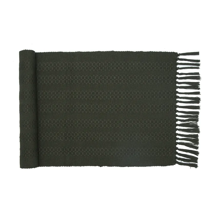 Recycled Table Runner Noa, Olive Green