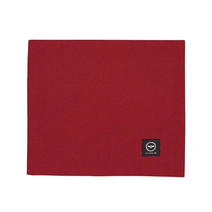 Recycled Wipeable Tablecloth Hedvig, Dark Red